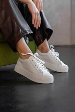 White leather spring sneakers - #4205841