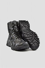 Berets winter boots on fur high leather tactical with a valve on a thick sole for men -20°С - #4205845