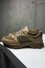 Men's summer leather sneakers - #4205857