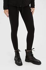 Жіночі в'язані лосини чорного кольору - #4038871