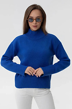 blauer Strickpullover für Damen - #4038888