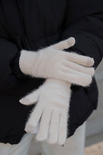 Жіночі теплі зимові сенсорні перчатки рукавиці 5-73 Morgan Beige - #8055891