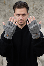 Чоловічі теплі зимові сенсорні перчатки рукавиці без пальців 3-30  Jude Gray - #8055894