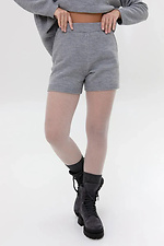 Жіночі в'язані шорти сірого кольору - #4038895