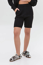 Жіночі в'язані шорти чорного кольору - #4038897