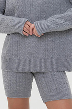 Жіночі в'язані шорти сірого кольору - #4038898