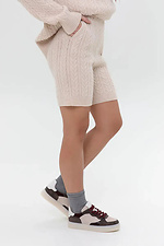 Жіночі в'язані шорти білого кольору - #4038899
