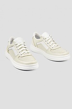 Leather sneakers with perforation - #4205902