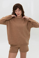 Жіночий в'язаний джемпер темно-бежевого кольору - #4038907