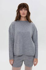 Жіночий в'язаний джемпер сірого кольору - #4038908