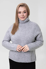 grauer Damenstrickpullover - #4038923