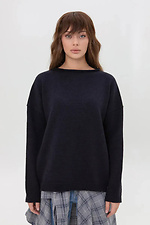 Жіночий в'язаний джемпер синього кольору - #4038940