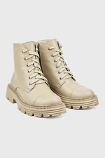 Beige Lederstiefel - #4205980