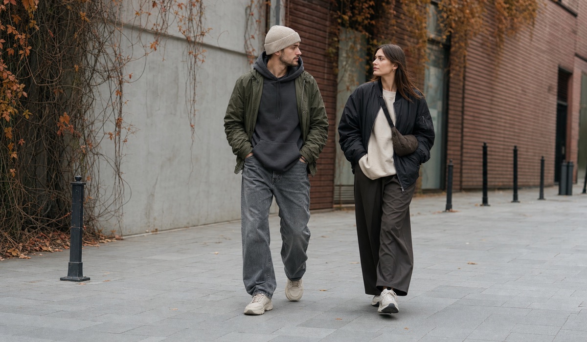 Basic Streetwear Look für den Herbst in neutralen Tönen