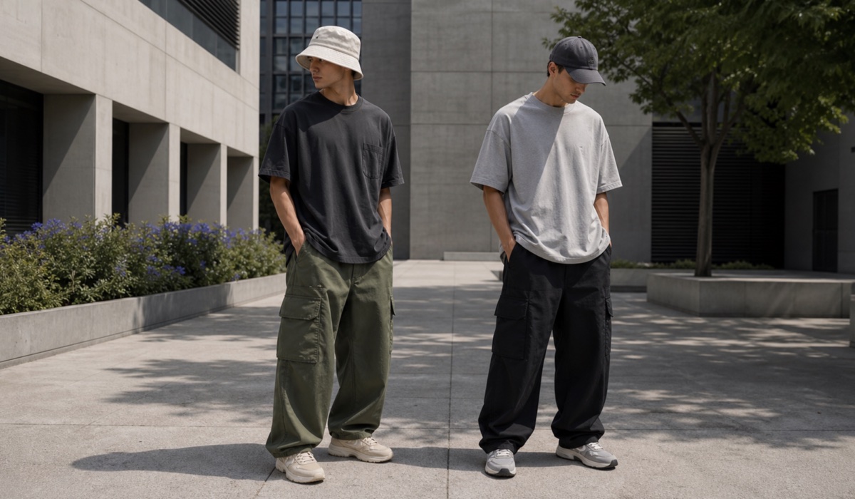 Panamahut und -kappe im sommerlichen Streetwear-Look