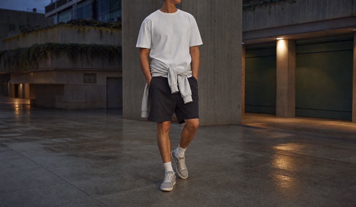 Leichter Hoodie mit Gürtel im Streetwear-Look für einen Sommerabend