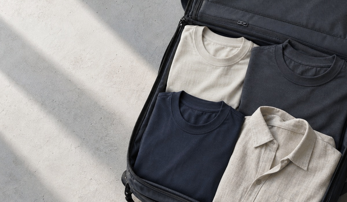 Basic T-Shirts und ein leichtes Hemd für die sommerliche Streetwear-Garderobe