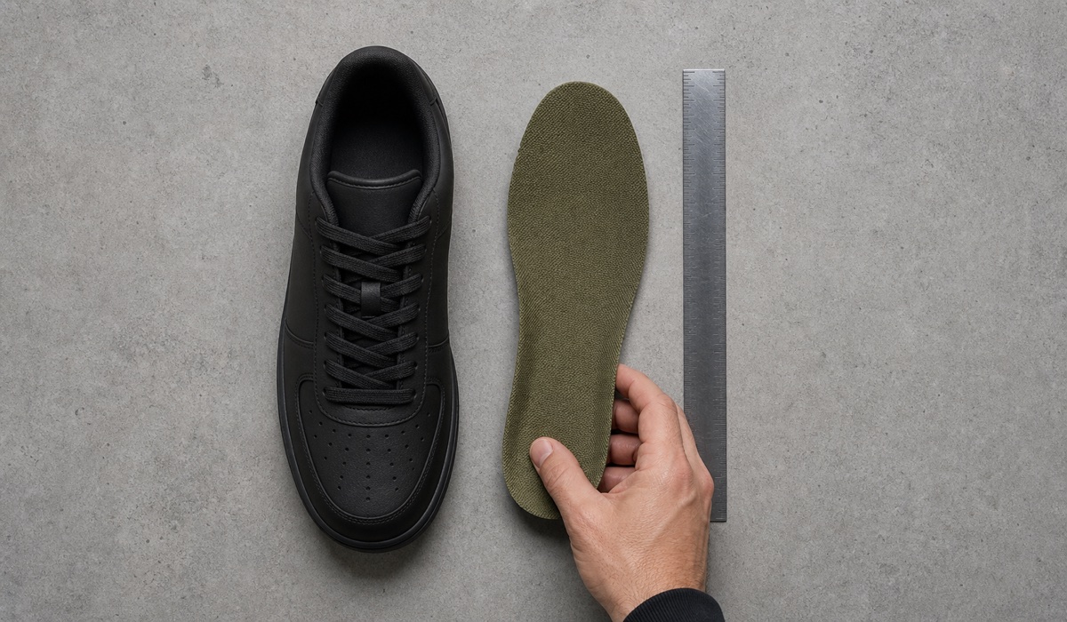 Sneaker, Innensohle und Schuhgrößenlineal