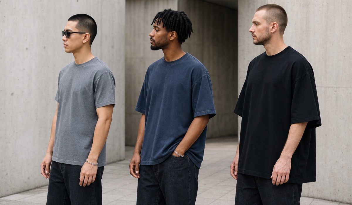 Sylwetki T-shirtów regular, relaxed i oversize