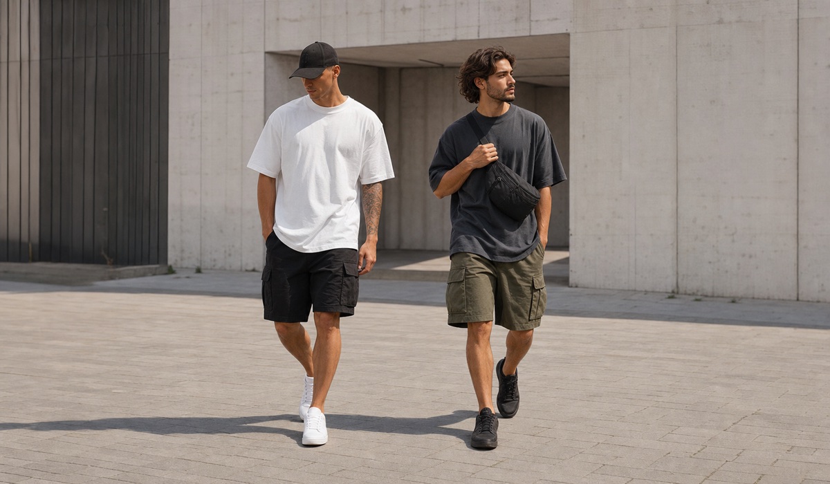 Streetwear-Basisgarderobe für den Sommer in der Stadt