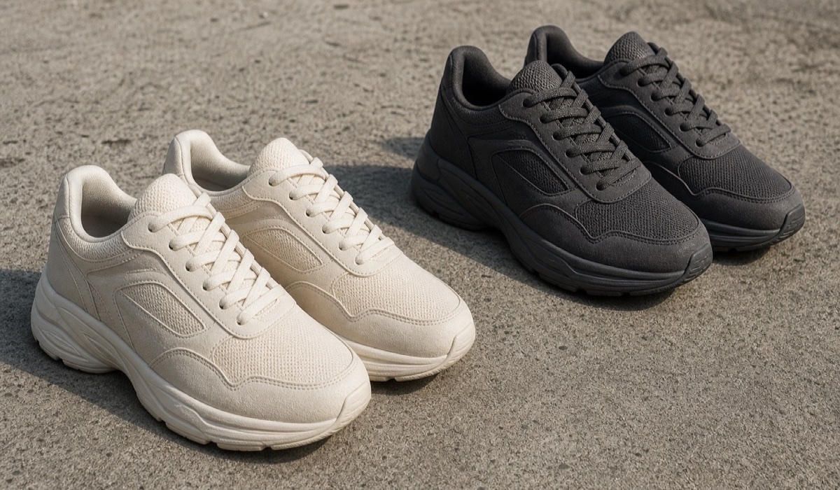 Helle und dunkle Sneaker für einen Sommer-Streetwear-Look