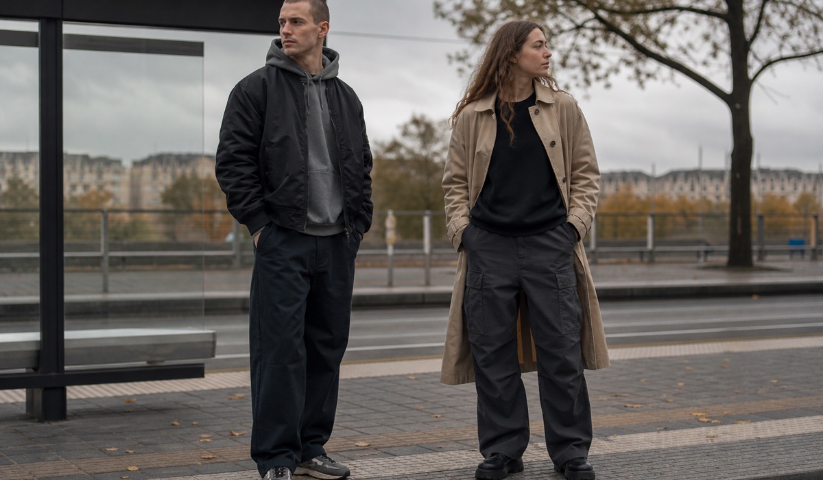 Herbstliche Streetwear-Looks mit Bomber und geradem Trenchcoat