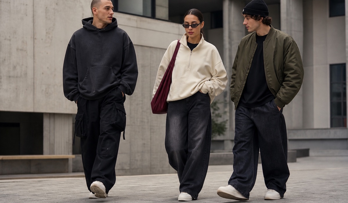 Ukrainische Streetwear-Looks mit Hoodies, Cargohosen und Sneakers
