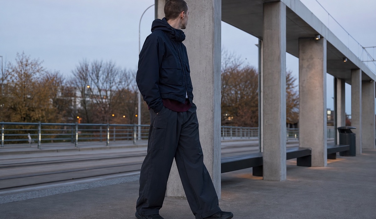 Urbaner Look mit Utility-Jacke und weiter Hose